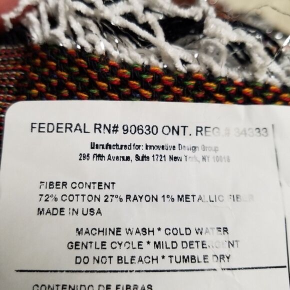 Make A Wish Tapestry Winter Fringe Throw Blanket 48"x60" Made in USA - Picture 6 of 8